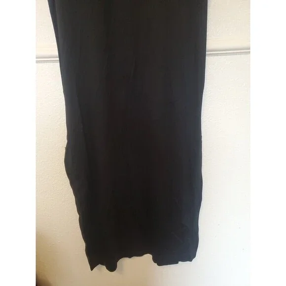 Lemaire Straight Slip Dress Black Designer Cotton Womens Size Medium - Picture 15 of 16